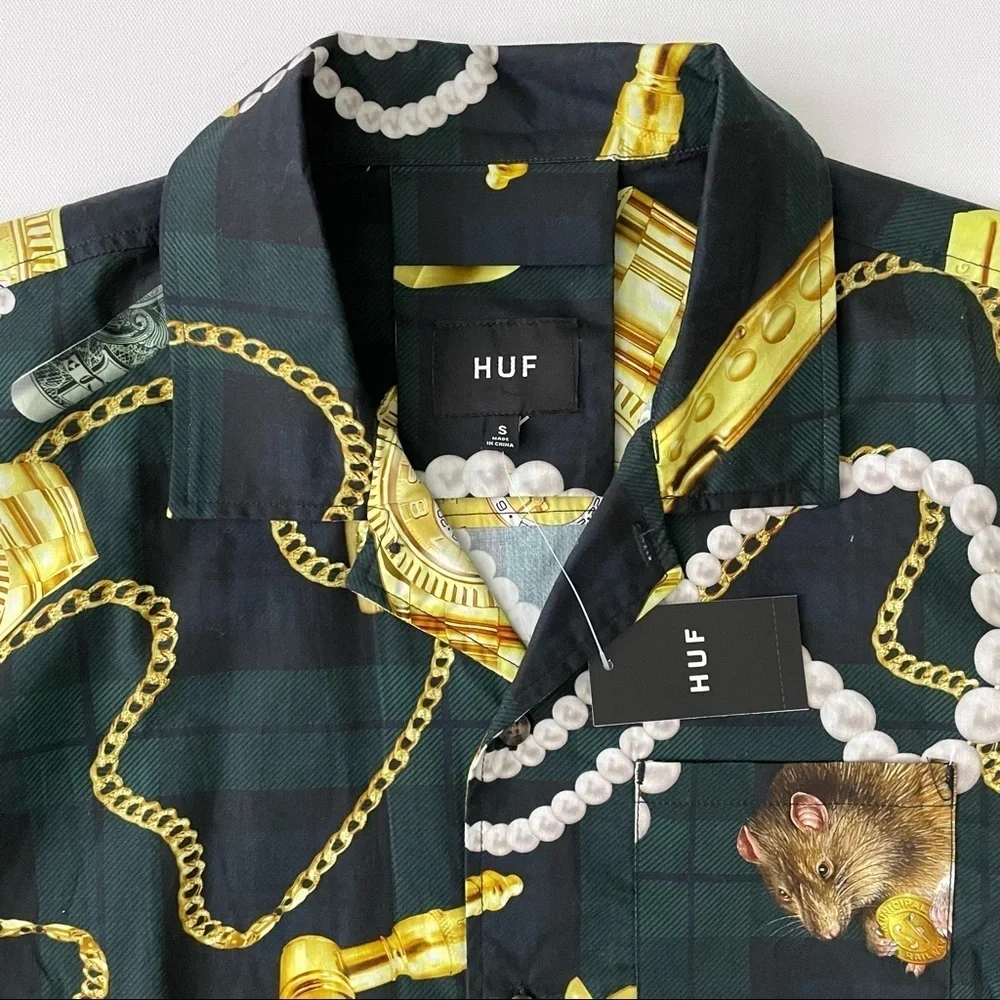 HUF Men’s Button Down Shirt Size S
